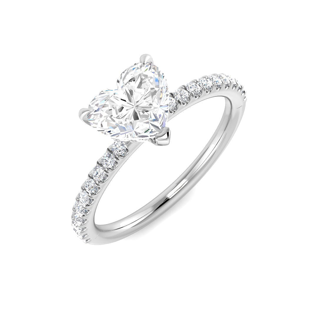 Engagement Lab-Grown Diamond Ring 1.27ct–1.3ct – SR6091 – 18k White Gold