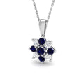 Blue Sapphire Diamond Ring 0.75ct – SE7156P~BS – 18k White Gold