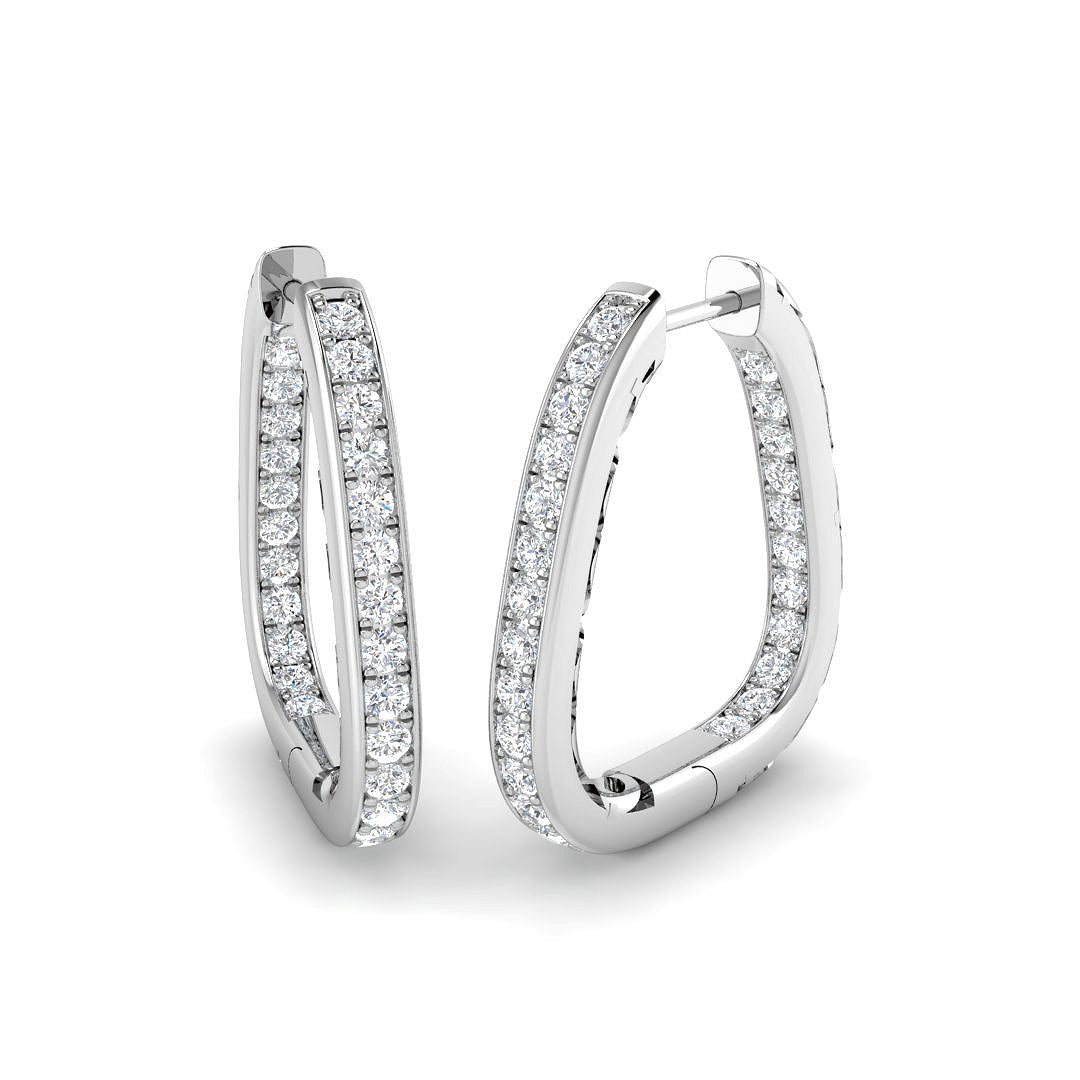 Hoops Diamond Ring 0.95ct – BJE0174 – 18k White Gold