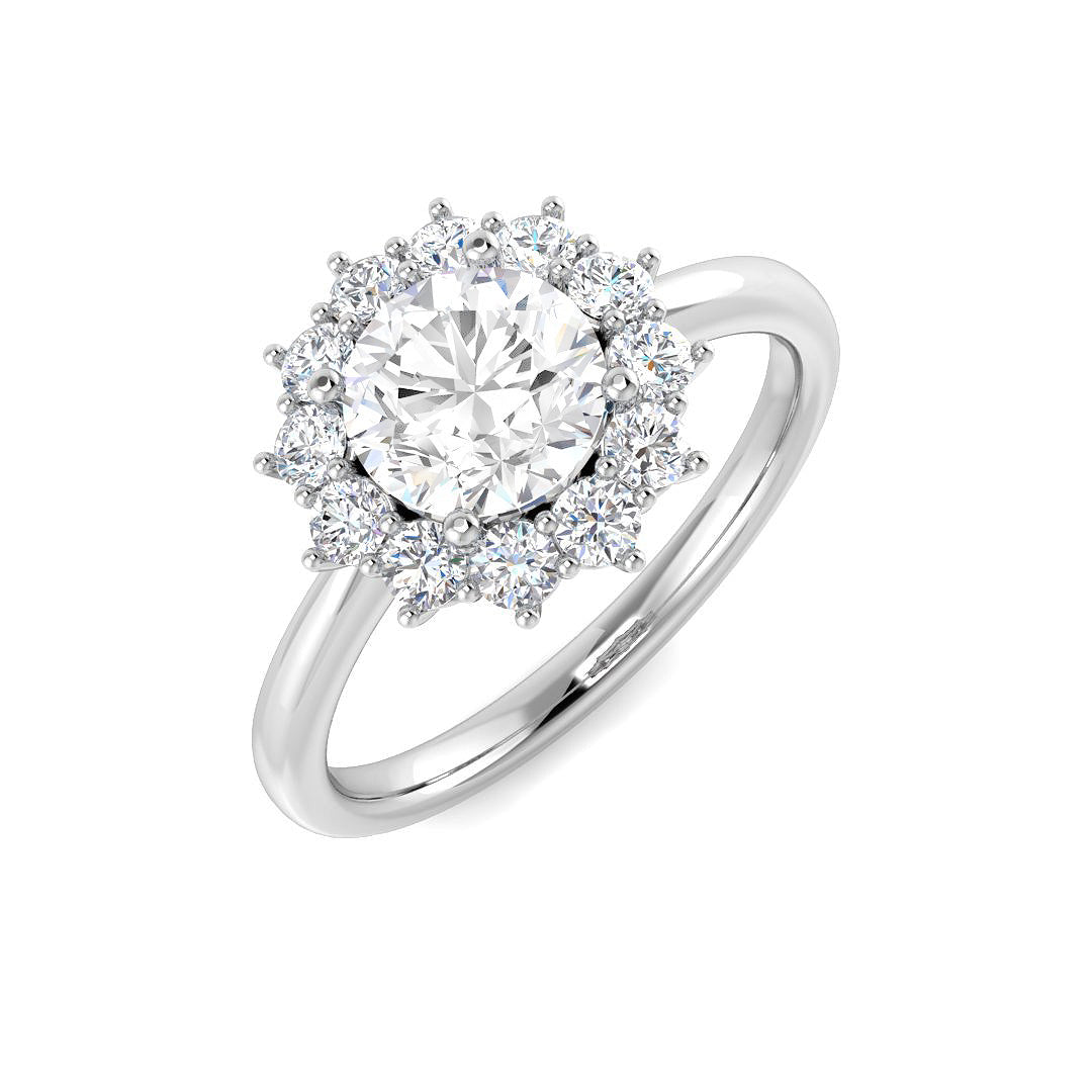 Cluster Diamond Ring 1.45ct–4.22ct – SR7346 – 18k White Gold