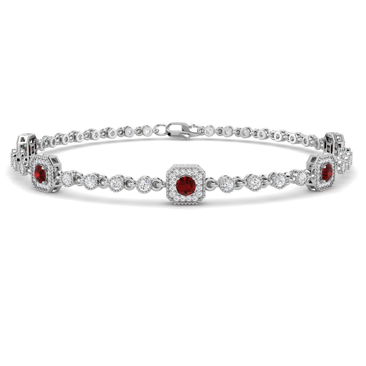 Ruby Diamond Ring 1.78ct – SB3085~RY – 18k White Gold
