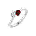 Ruby Diamond Ring 0.56ct – SR1912~RY – 18k White Gold