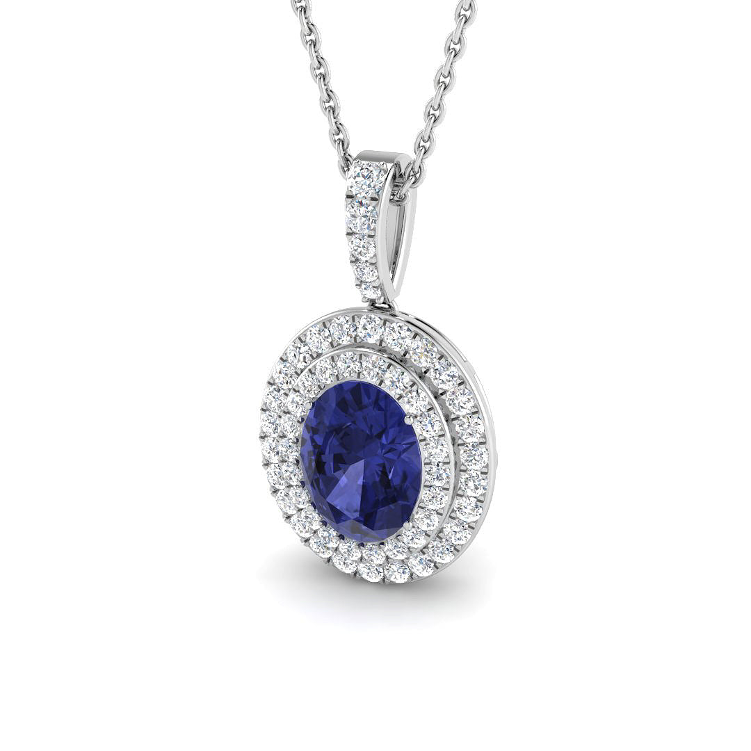 Tanzanite Diamond Ring 1.81ct – SP4107~TZ – 18k White Gold