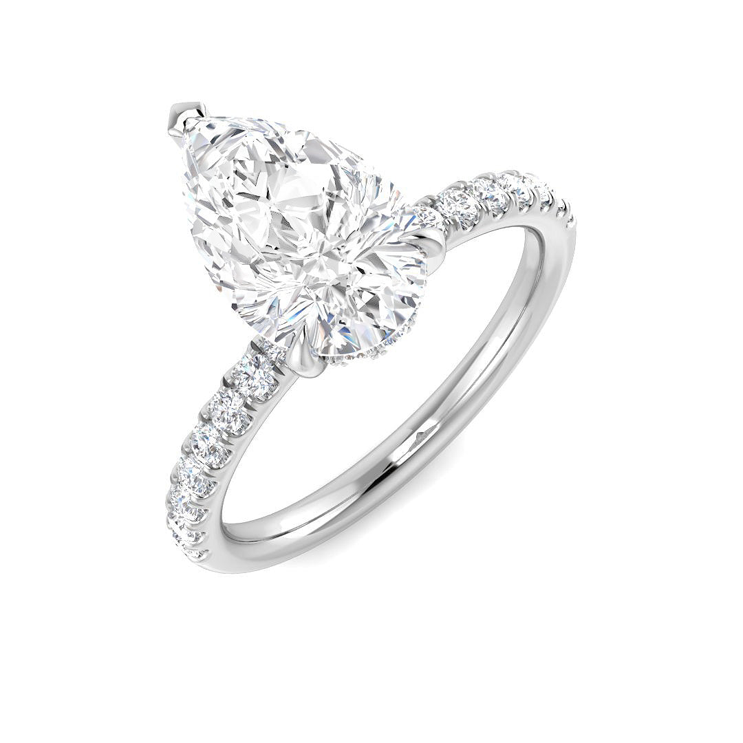 Engagement Lab-Grown Diamond Ring 2.4ct–2.44ct – SR5122 – 18k White Gold