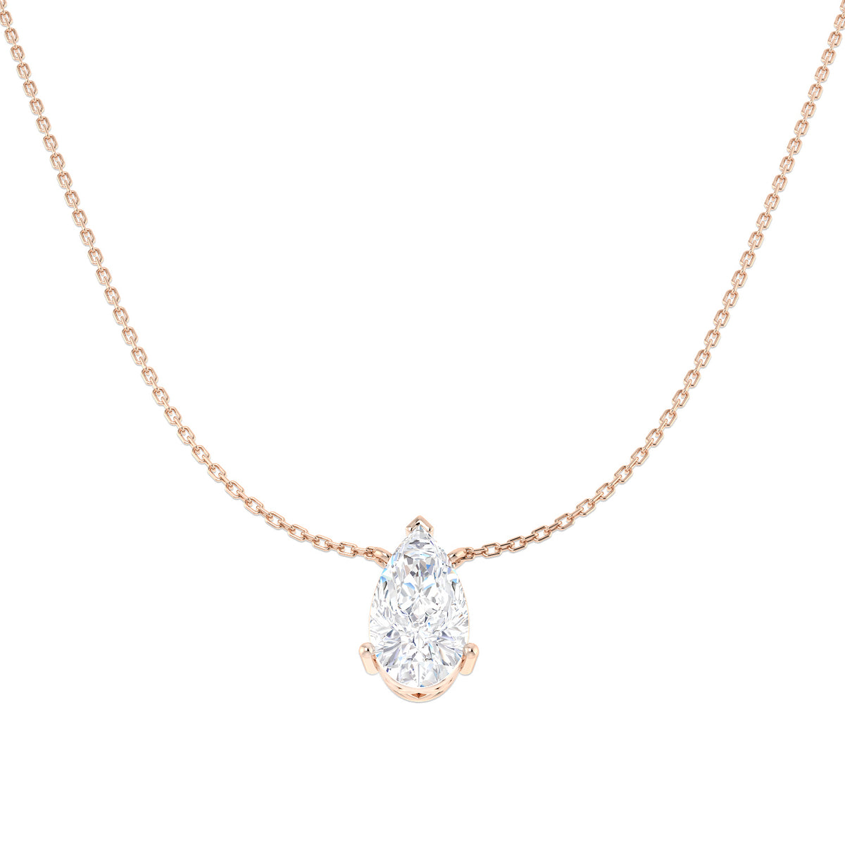 Solitaire Lab-Grown Diamond Ring 0.53ct–3.03ct – SN1951 – 18k Rose Gold