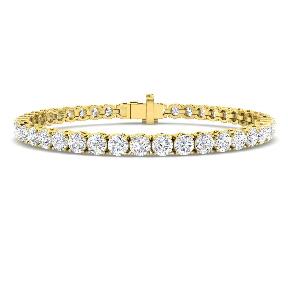 Tennis Diamond Ring 8.71ct – SB2651 – 18k Yellow Gold