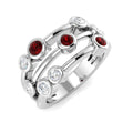 Ruby Diamond Ring 0.74ct – SL9944~RY – 18k White Gold