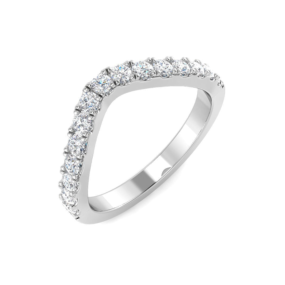 Half Eternity Diamond Ring 0.27ct–0.45ct – SR6628 – 18k White Gold