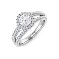 Halo Diamond Ring 1.1ct – BJR0152 – 18k White Gold