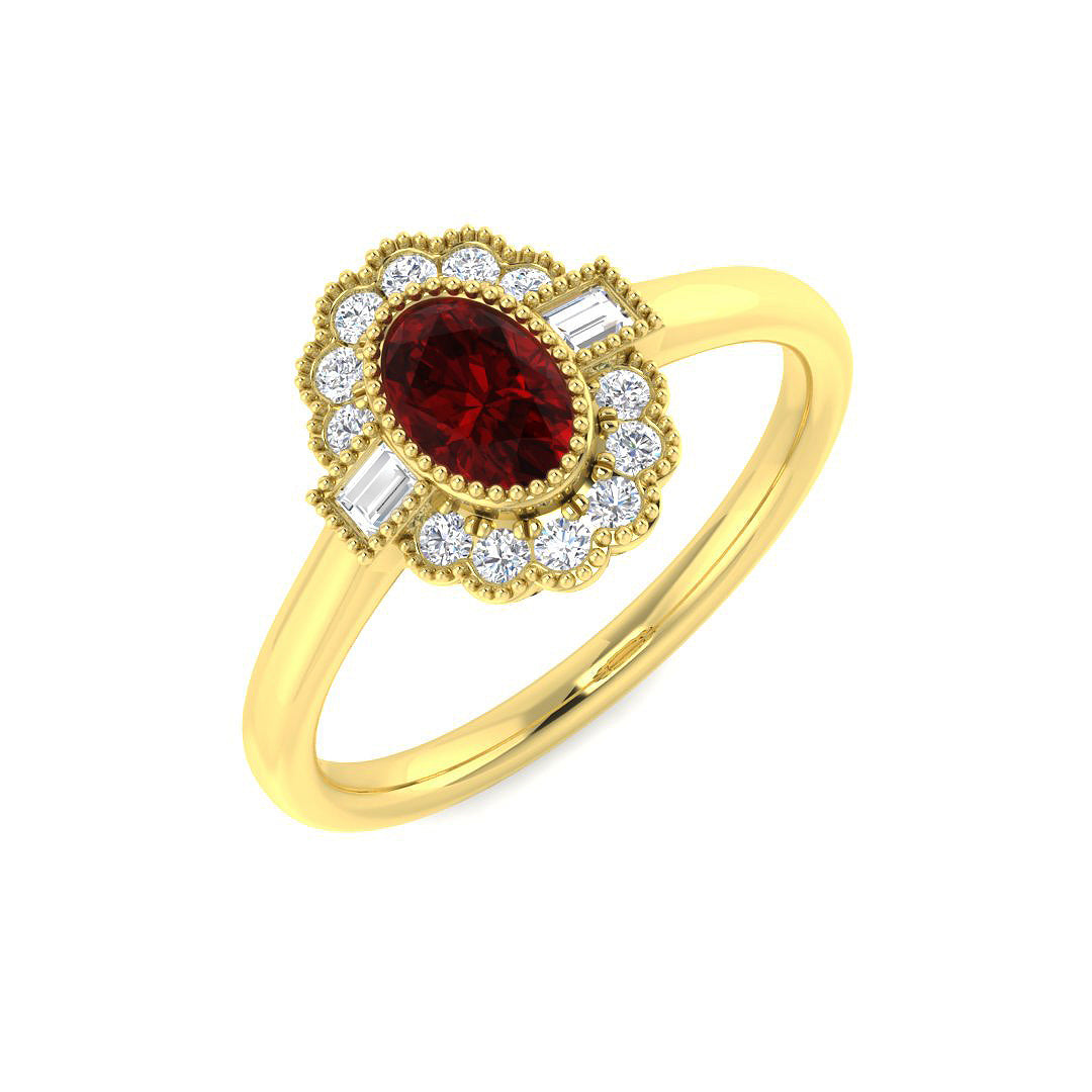 Vintage Diamond Ring 0.8ct – SR7492~RY – 18k Yellow Gold