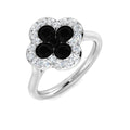Clover Diamond Ring 1.13ct – SR2257~BD – 18k White Gold