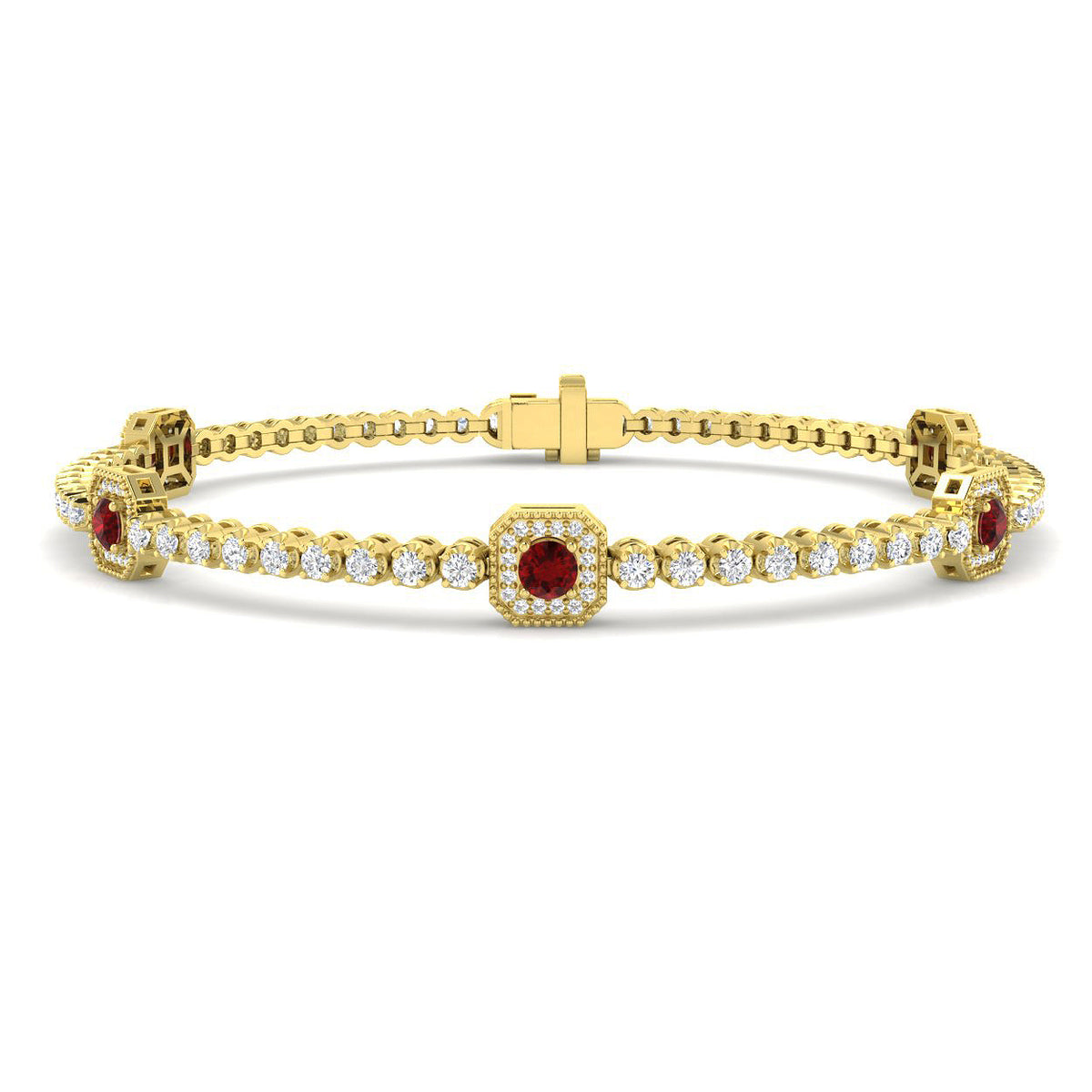 Ruby Diamond Ring 1.89ct – SB3082~RY – 18k Yellow Gold