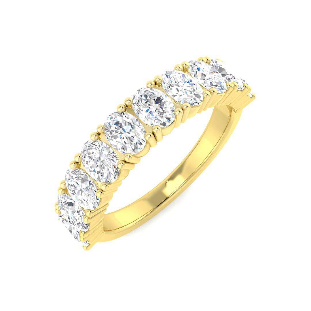 Half Eternity Lab-Grown Diamond Ring 1.71ct – SR5007 – 18k Yellow Gold