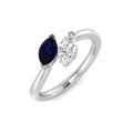 Fancy Diamond Ring 0.85ct – SR1574~BS – 18k White Gold