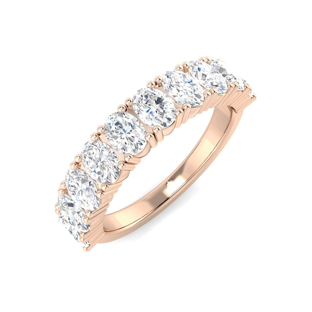 Half Eternity Lab-Grown Diamond Ring 1.71ct – SR5007 – 18k Rose Gold
