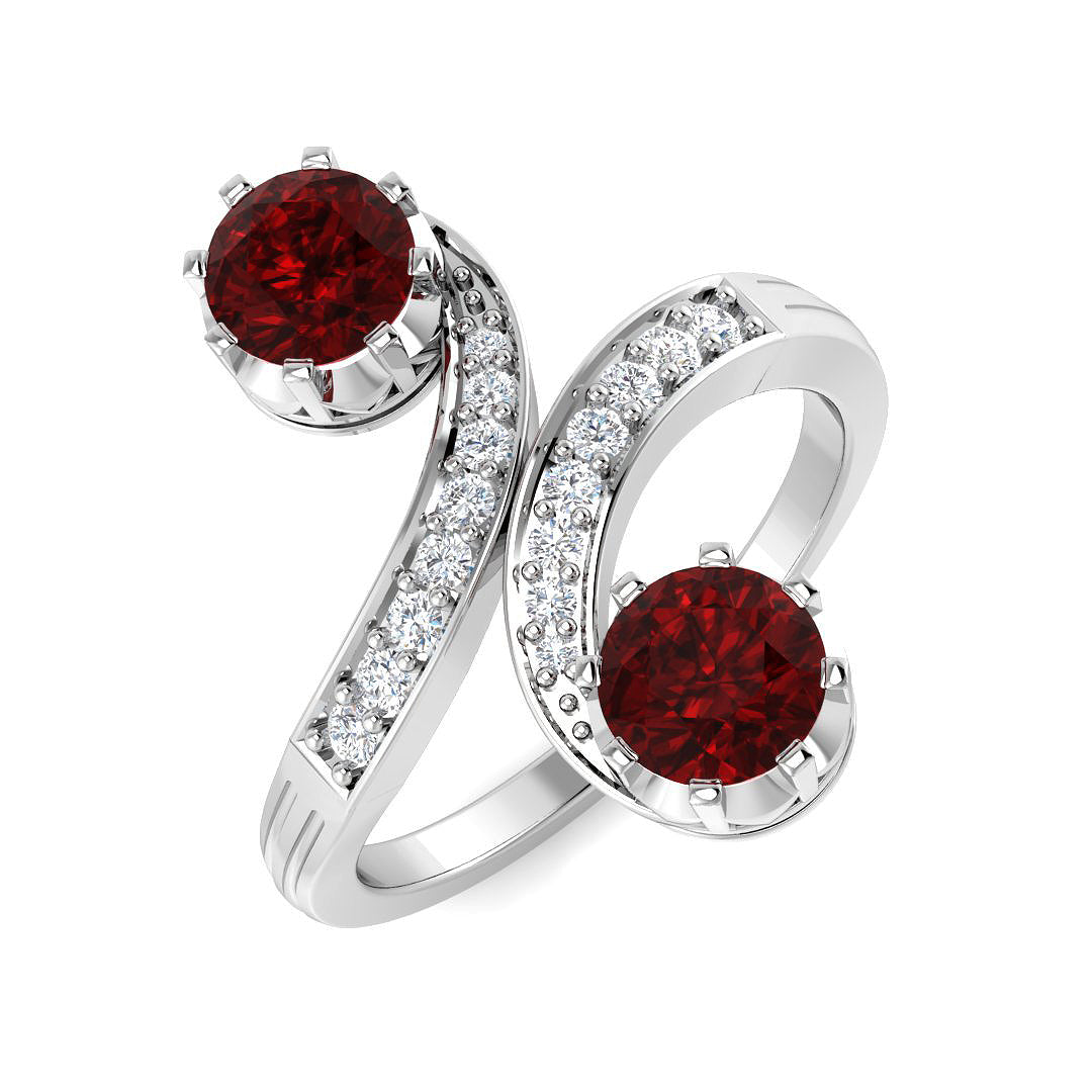 Fancy Diamond Ring 1.44ct – SR6590~RY – 18k White Gold
