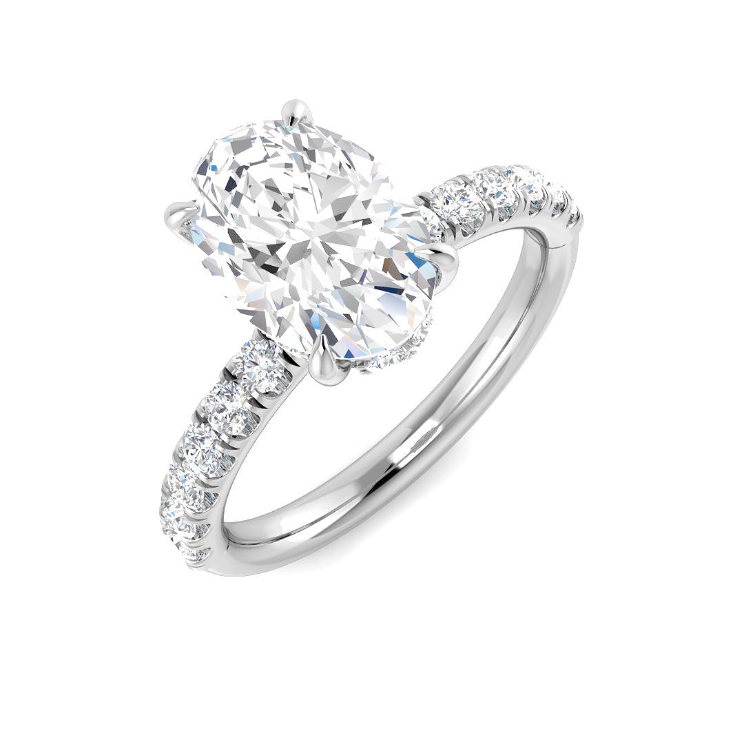 Engagement Lab-Grown Diamond Ring 2.45ct–2.47ct – SR5733 – 18k White Gold