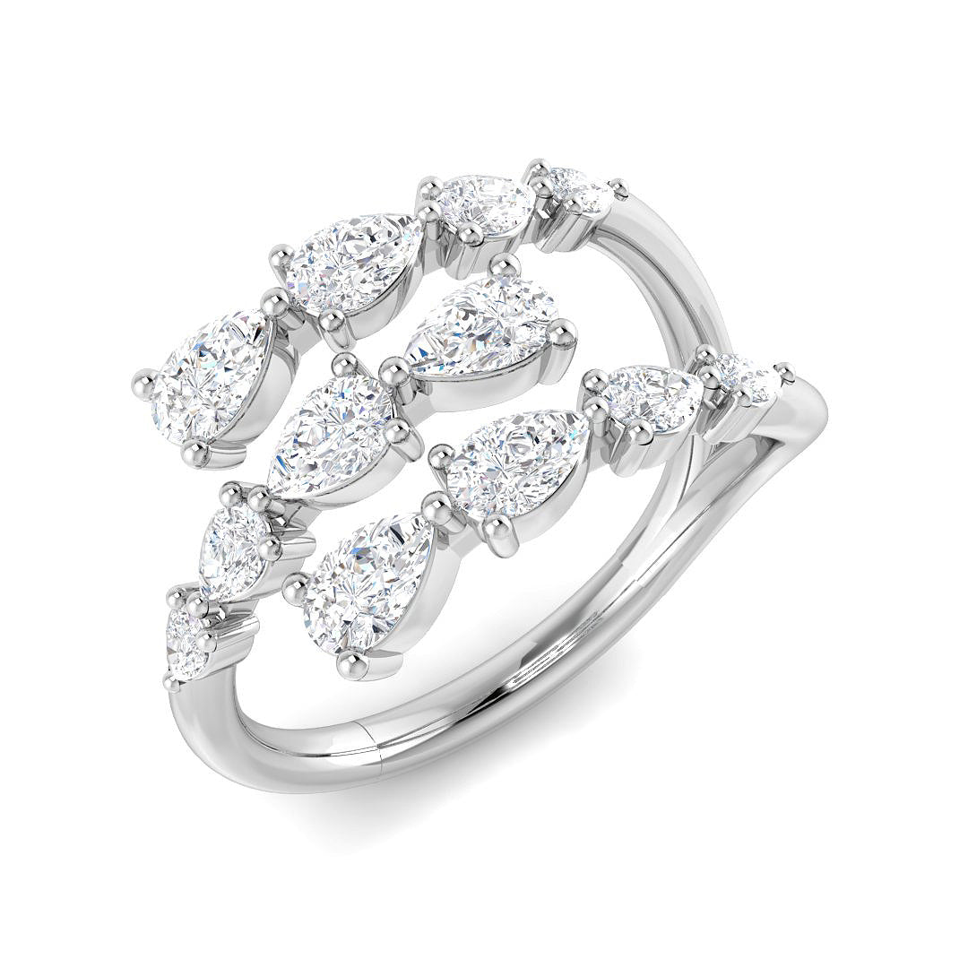 Fancy Diamond Ring 1.43ct – SR6661 – 18k White Gold