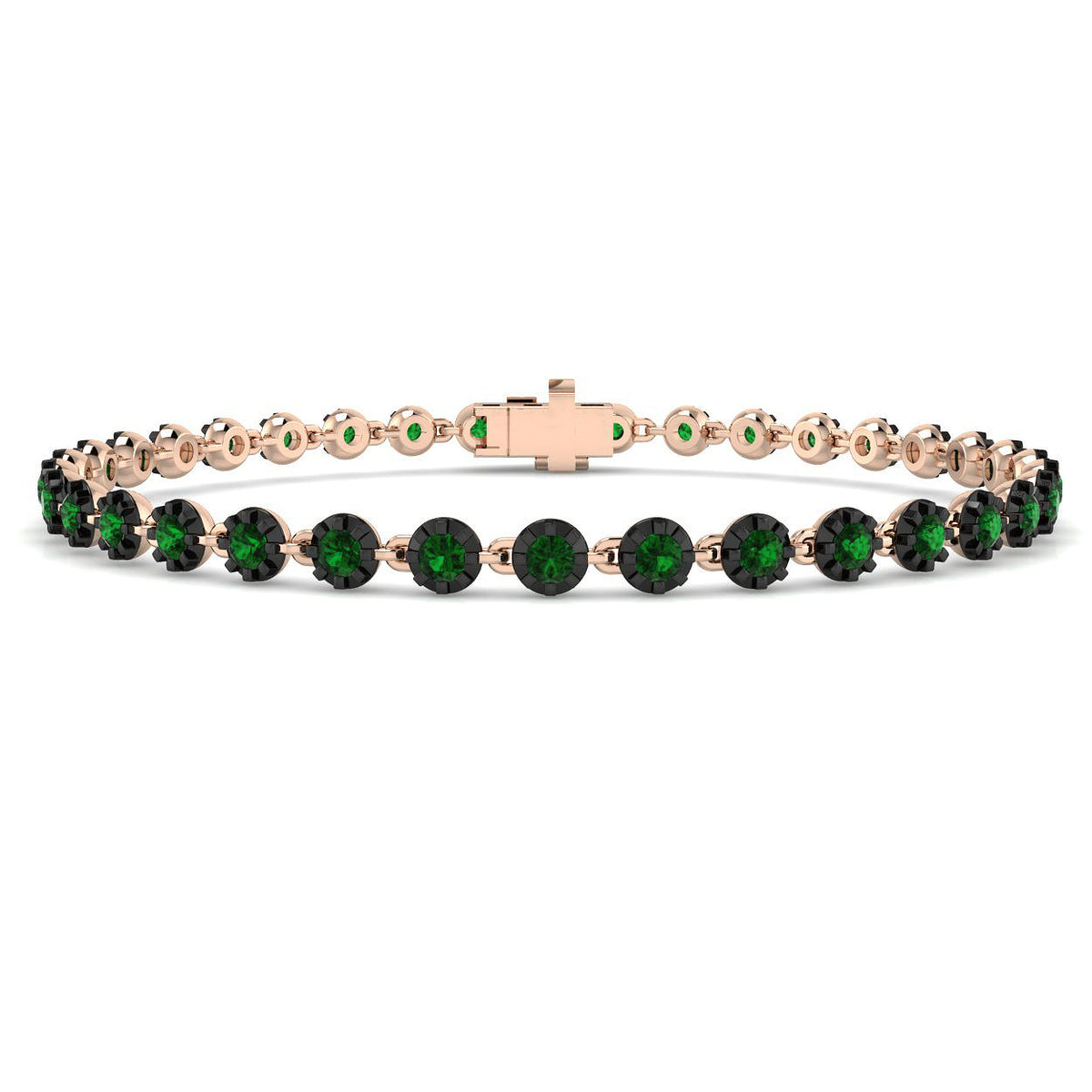 Emerald Diamond Ring 1.83ct – SB3070~EM – 18k Rose Gold