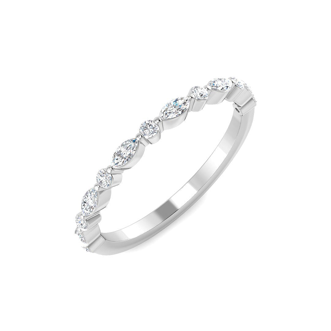 Half Eternity Diamond Ring 0.33ct–0.48ct – SR4630B – 18k White Gold