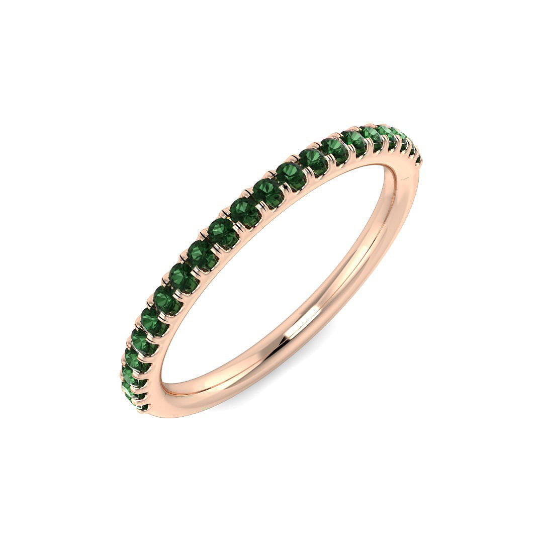 Half Eternity Diamond Ring 0.26ct – SR7957~GRN – 18k Rose Gold