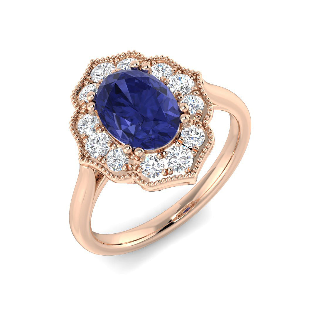 Vintage Diamond Ring 2.44ct – SR7658~TZ – 18k Rose Gold
