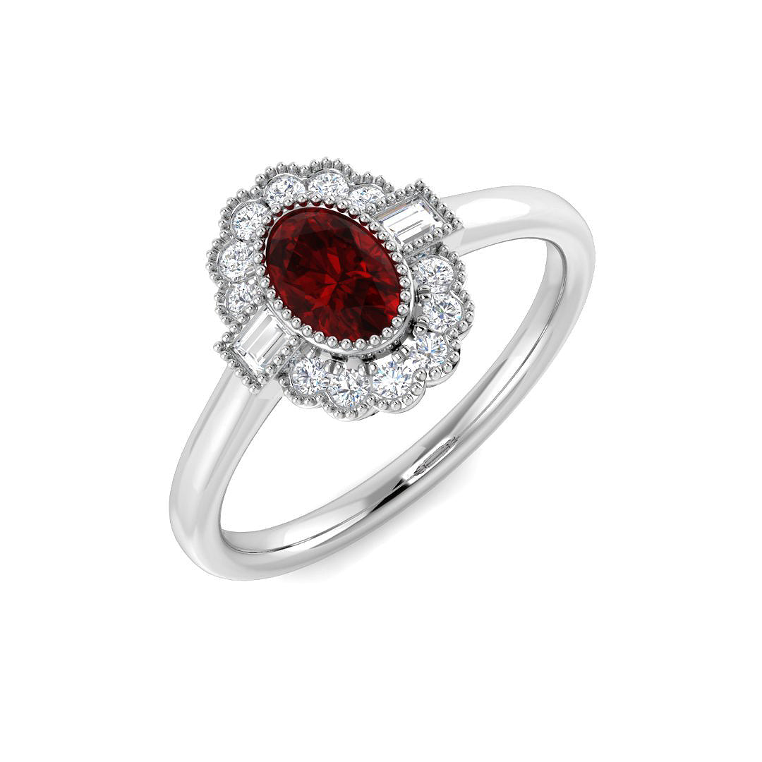 Vintage Diamond Ring 0.8ct – SR7492~RY – 18k White Gold