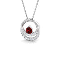 Ruby Diamond Ring 0.6ct – SP6953~RY – 18k White Gold