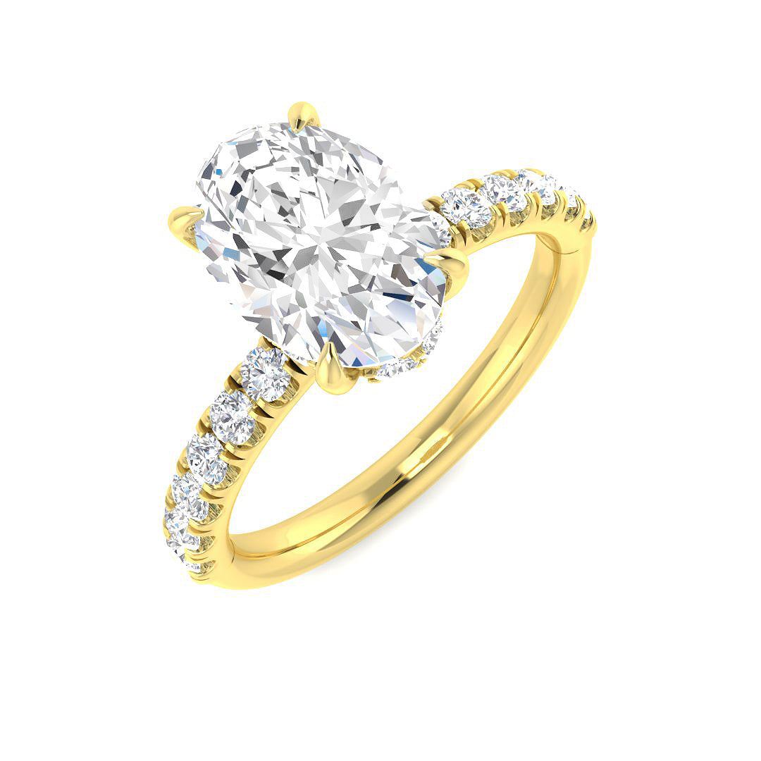 Engagement Lab-Grown Diamond Ring 2.45ct–2.47ct – SR5733 – 18k Yellow Gold
