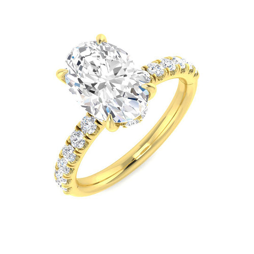 Engagement Lab-Grown Diamond Ring 2.45ct–2.47ct – SR5733 – 18k Yellow Gold