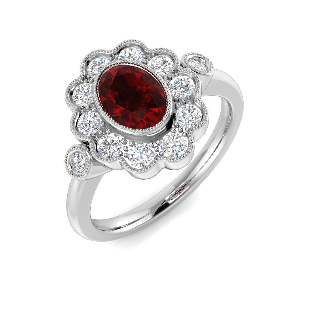 Vintage Diamond Ring 1.32ct – SR3620~RY – 18k White Gold