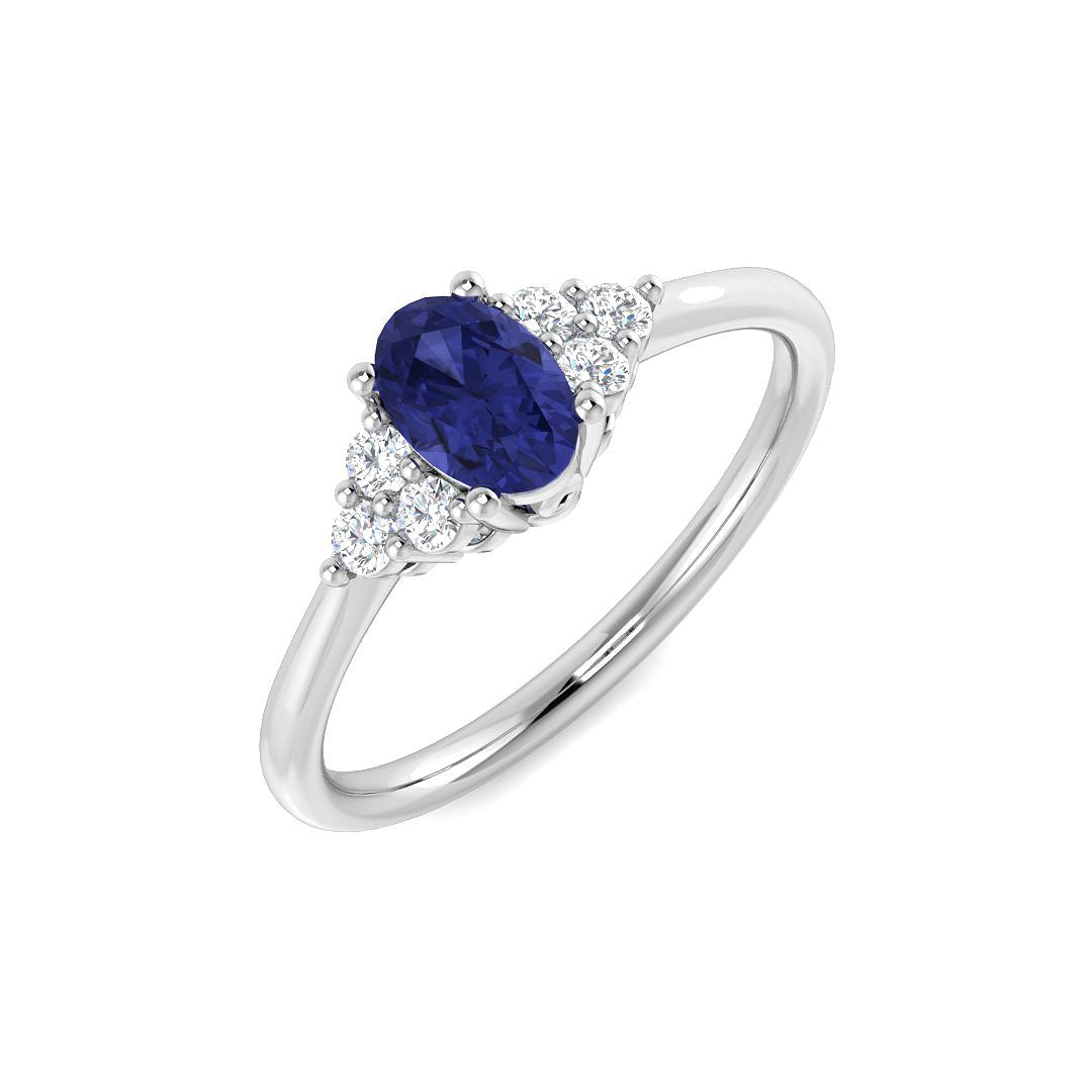 7 Stone Diamond Ring 0.69ct – SR6203~TZ – 18k White Gold