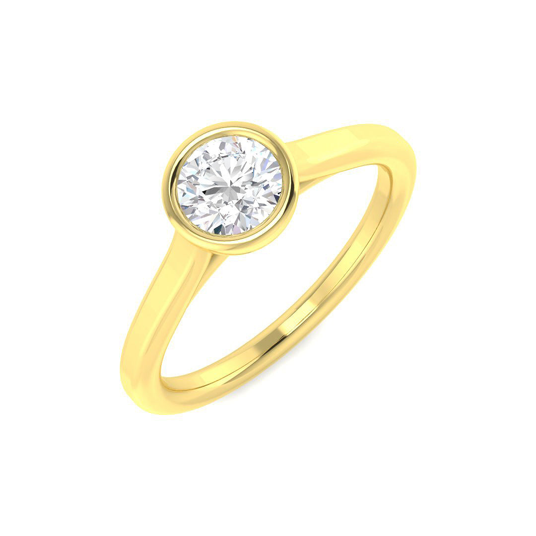 Engagement Diamond Ring 0.51ct–0.87ct – SR7442 – 18k Yellow Gold