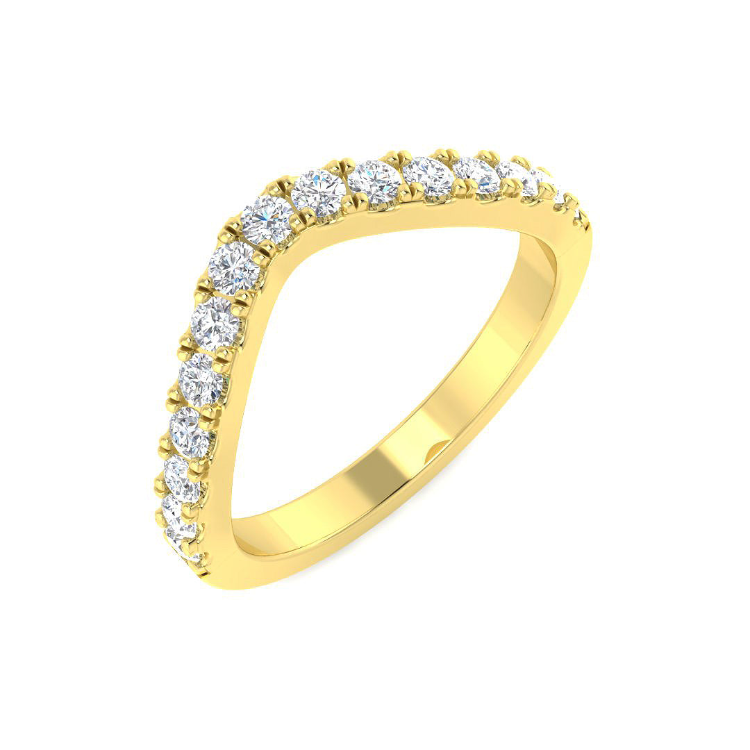Half Eternity Diamond Ring 0.27ct–0.45ct – SR6628 – 18k Yellow Gold