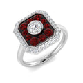 Ruby Diamond Ring 1.0ct – SL8418~RY – 18k White Gold