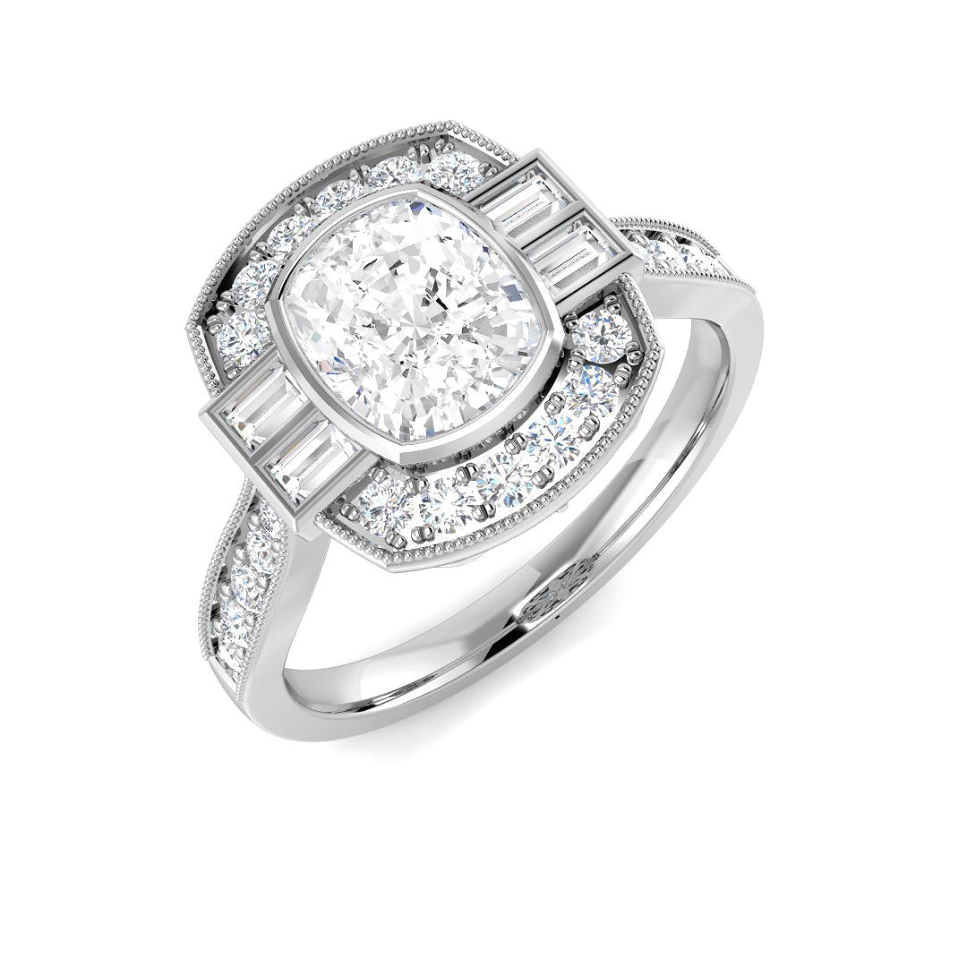 Vintage Diamond Ring 1.71ct–1.73ct – SR5238 – Platinum