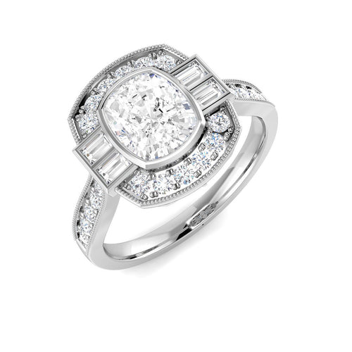 Vintage Diamond Ring 1.71ct–1.73ct – SR5238 – Platinum