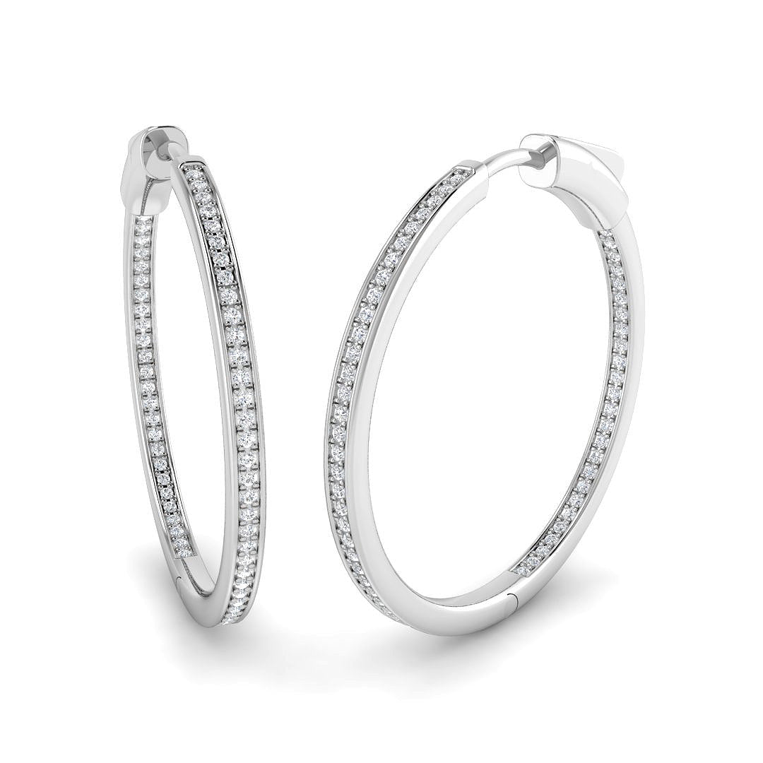 Hoops Diamond Ring 0.5ct – BJE0123 – 18k White Gold
