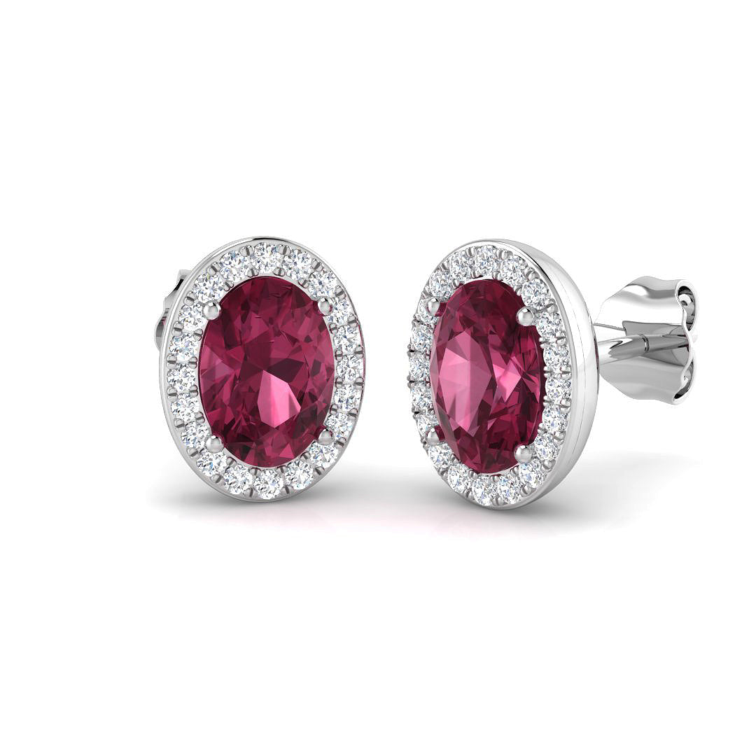 Pink Tourmaline Diamond Ring 1.65ct – SE4573A~PKT – 18k White Gold