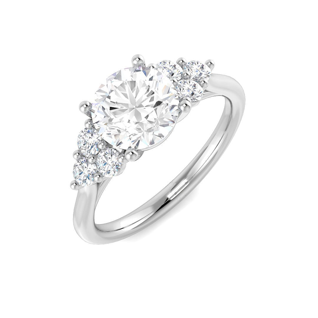 Multi Stone Lab-Grown Diamond Ring 1.73ct – SR6660 – 18k White Gold