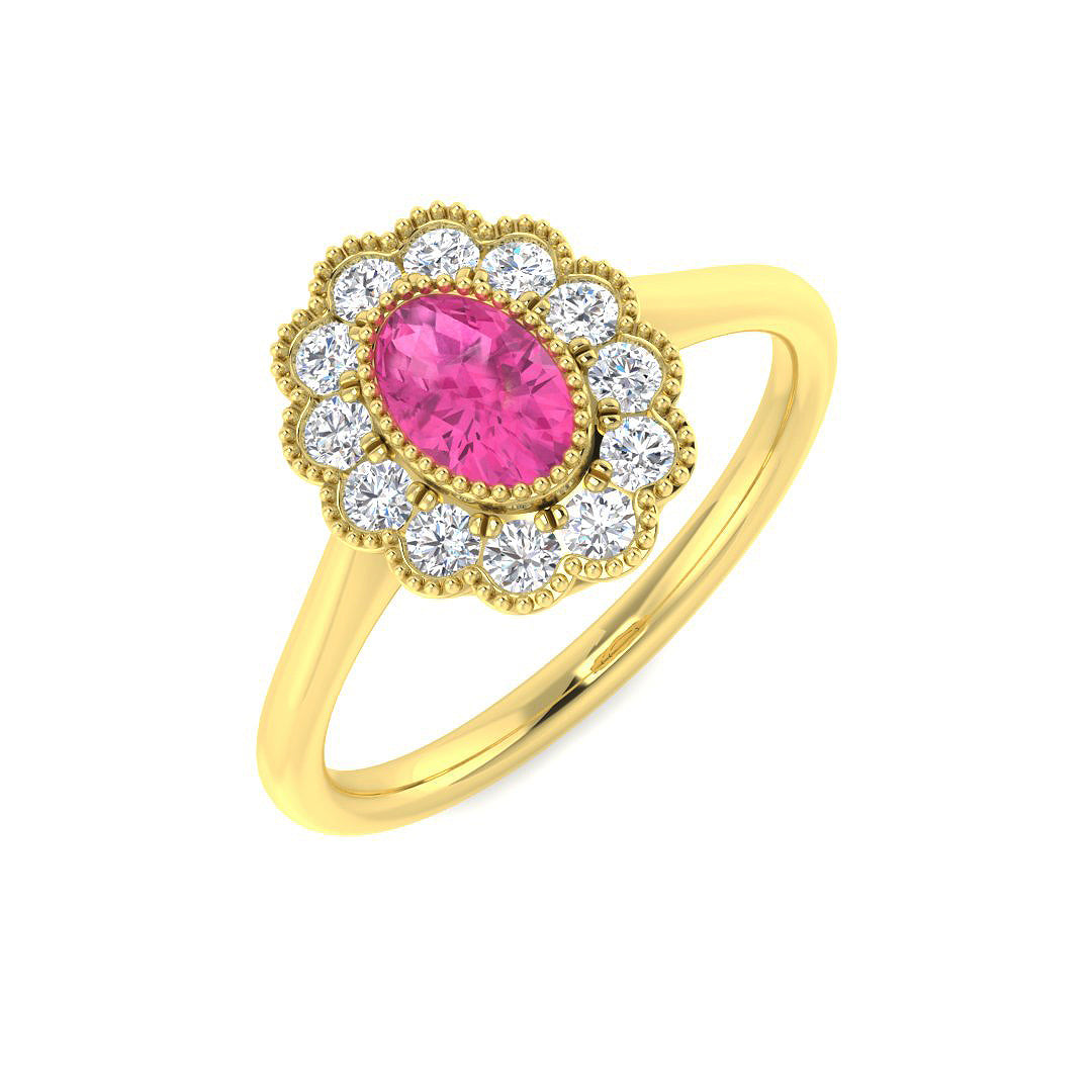 Vintage Diamond Ring 1.05ct – SR7486~PS – 18k Yellow Gold