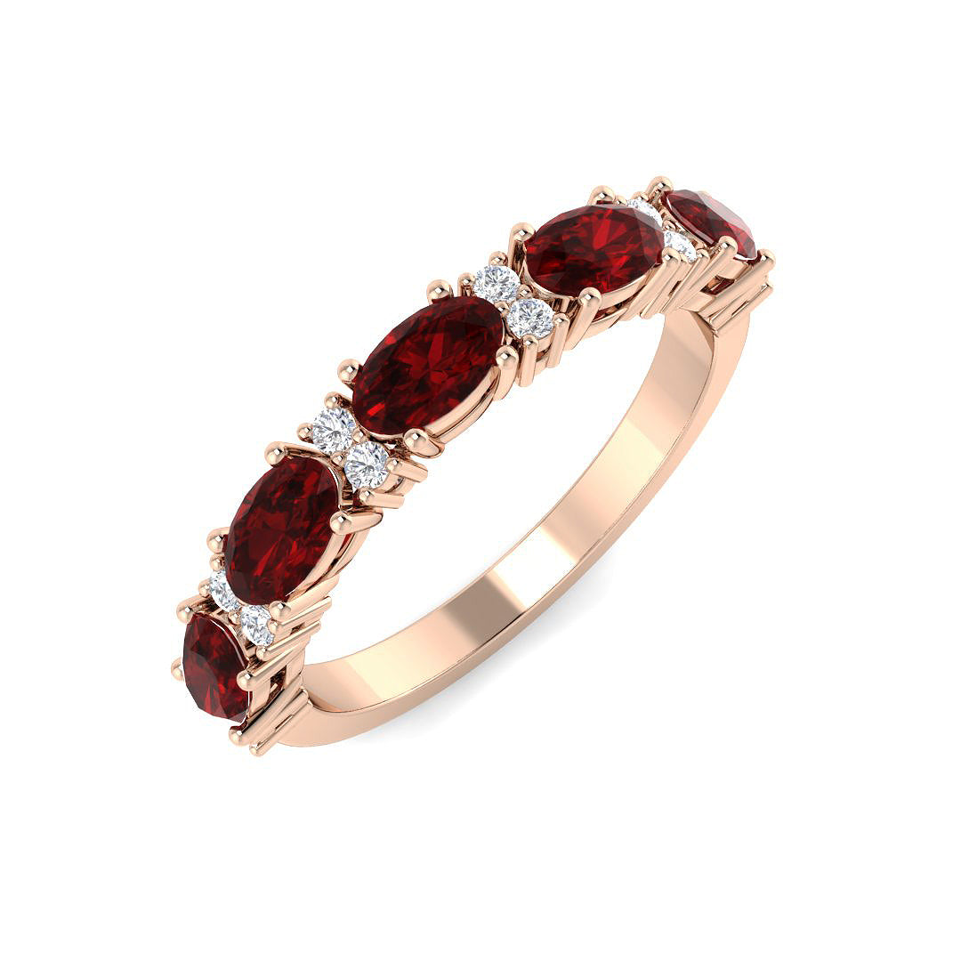 Ruby Diamond Ring 1.72ct – SR7870~RY – 18k Rose Gold