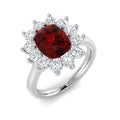 Cluster Diamond Ring 3.85ct–7.12ct – SL9378~RY – 18k White Gold
