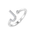Initials Diamond Ring 0.09ct – SR4467-J – 18k White Gold