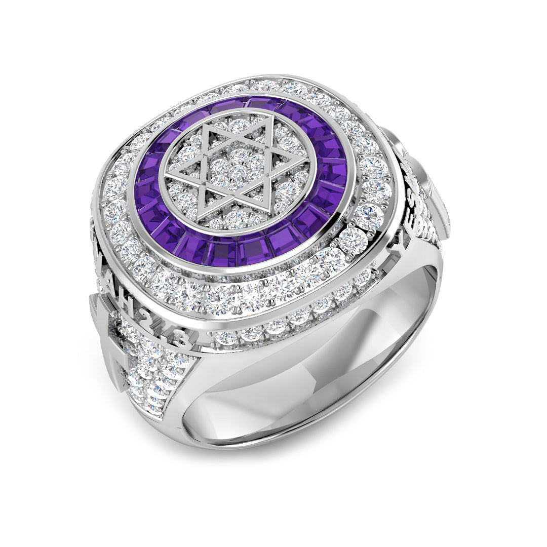 Fancy Lab-Grown Diamond Ring 2.81ct – SR6299 – 18k White Gold