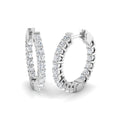 Hoops Diamond Ring 1.18ct – SE7342 – 18k White Gold