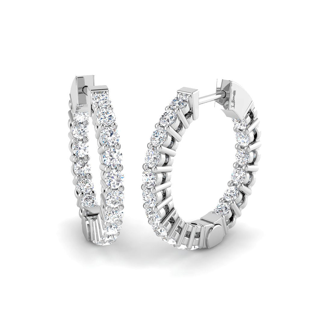 Hoops Diamond Ring 1.18ct – SE7342 – 18k White Gold