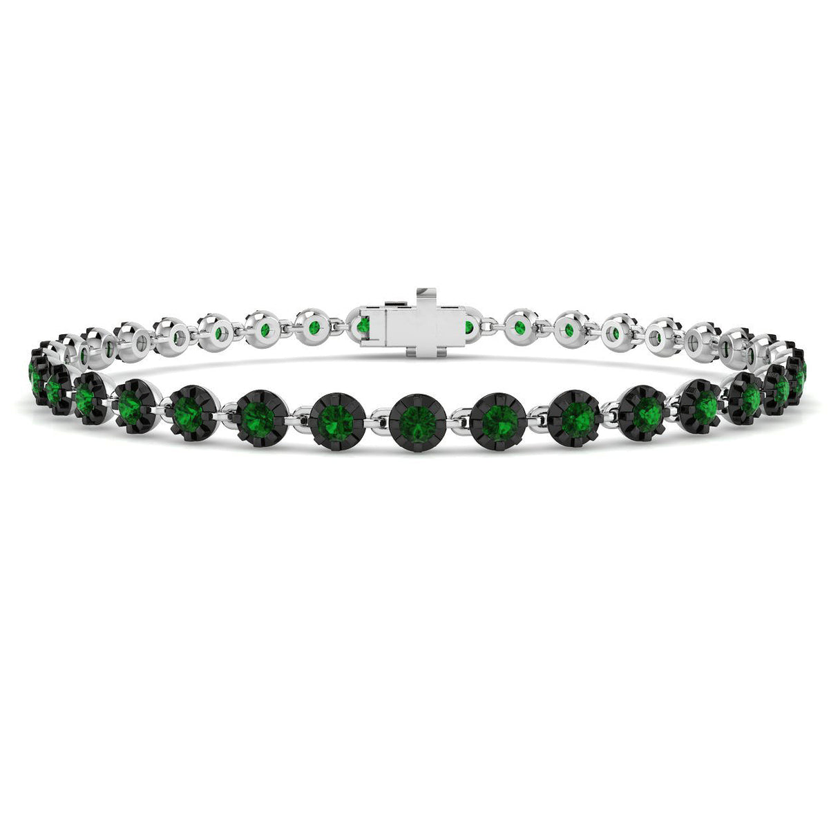 Emerald Diamond Ring 1.83ct – SB3070~EM – 18k White Gold