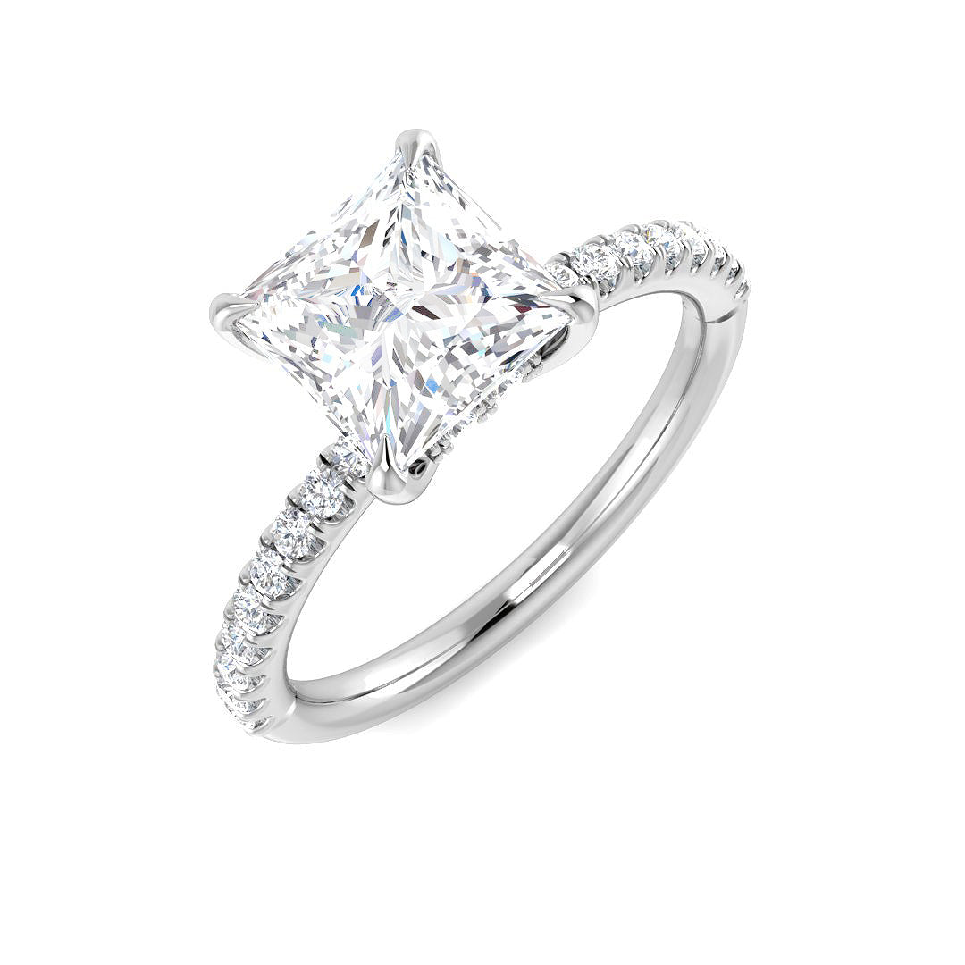Engagement Lab-Grown Diamond Ring 1.26ct–5.49ct – SR5803 – 18k White Gold