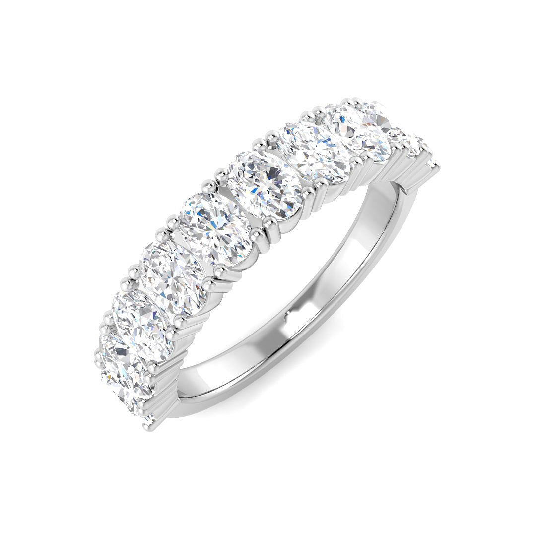 Half Eternity Lab-Grown Diamond Ring 1.71ct – SR5007 – 18k White Gold